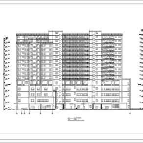 高层豪华型商住楼建筑设计CAD全套施工图