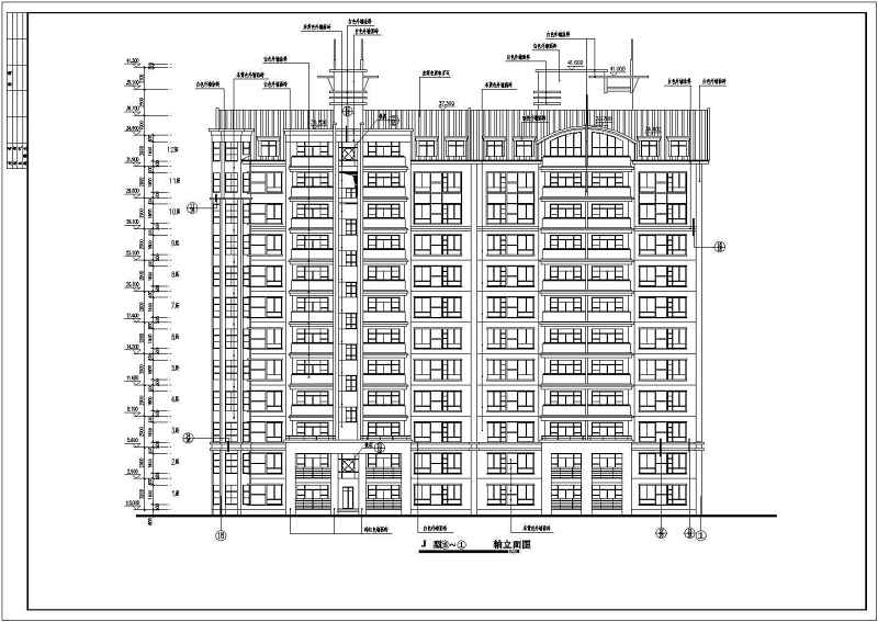 某小高层住宅<a href=https://www.yitu.cn/su/8159.html target=_blank class=infotextkey>楼</a>建筑<a href=https://www.yitu.cn/su/7590.html target=_blank class=infotextkey>设计</a>cad全套施工图