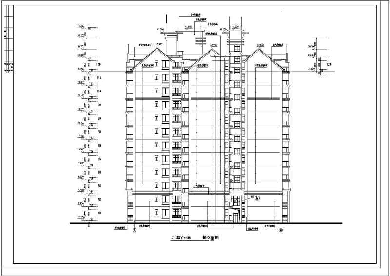 某小高层住宅<a href=https://www.yitu.cn/su/8159.html target=_blank class=infotextkey>楼</a>建筑<a href=https://www.yitu.cn/su/7590.html target=_blank class=infotextkey>设计</a>cad全套施工图