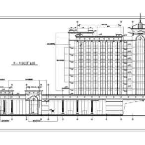 安徽十一层框架结构办公楼建筑设计扩初图