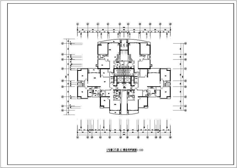 某高层住宅及<a href=https://www.yitu.cn/su/7987.html target=_blank class=infotextkey>小区</a>建模<a href=https://www.yitu.cn/su/7590.html target=_blank class=infotextkey>设计</a>cad施工<a href=https://www.yitu.cn/su/7937.html target=_blank class=infotextkey>图纸</a>