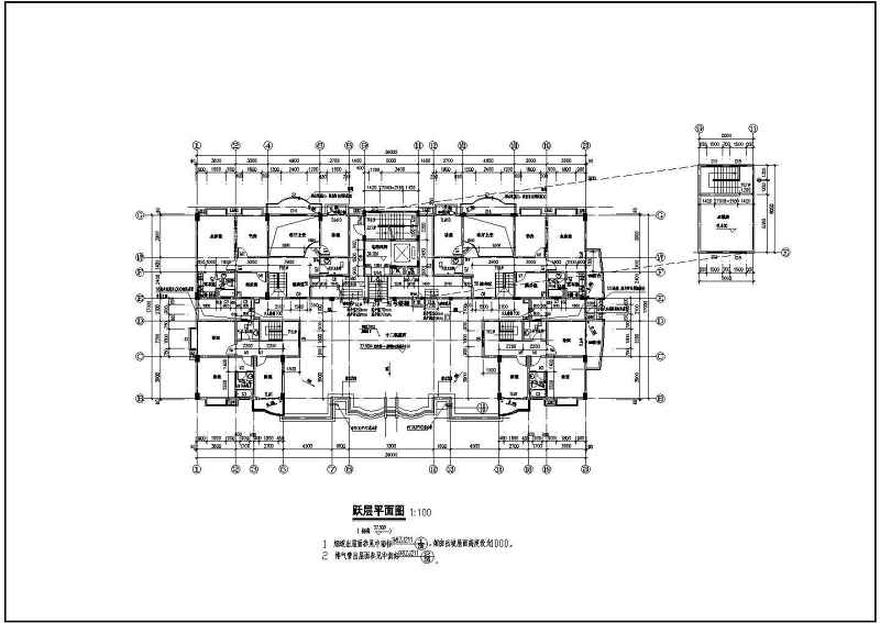 小高层商住<a href=https://www.yitu.cn/su/8159.html target=_blank class=infotextkey>楼</a>施工<a href=https://www.yitu.cn/su/7590.html target=_blank class=infotextkey>设计</a>图