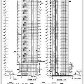 江阴某地二十四层办公楼建筑设计方案图