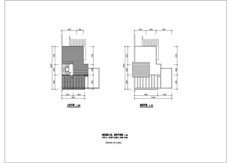 几套斜屋顶别墅建筑方案图