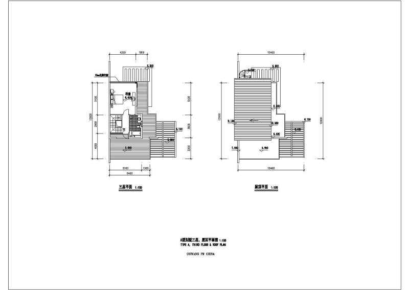 几套斜屋顶别墅建筑方案图