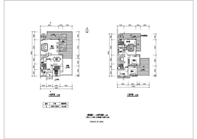 几套斜屋顶别墅建筑方案图