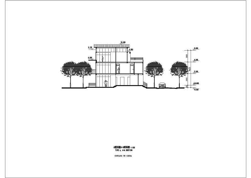 几套斜屋顶别墅建筑方案图