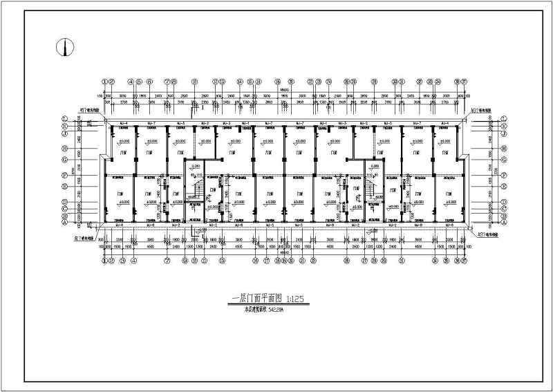 某砌体结构小学教职工<a href=https://www.yitu.cn/su/7460.html target=_blank class=infotextkey>宿舍</a><a href=https://www.yitu.cn/su/8159.html target=_blank class=infotextkey>楼</a><a href=https://www.yitu.cn/su/7590.html target=_blank class=infotextkey>设计</a>cad整套建施图