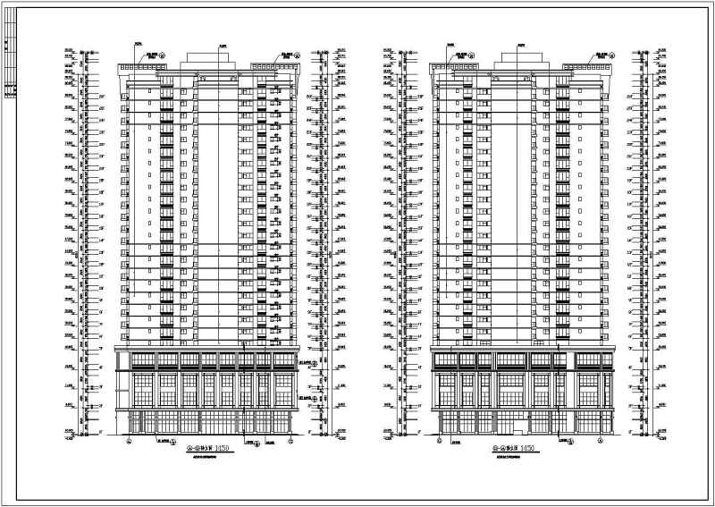 某高层住宅<a href=https://www.yitu.cn/su/8159.html target=_blank class=infotextkey>楼</a><a href=https://www.yitu.cn/su/7590.html target=_blank class=infotextkey>设计</a>cad全套建筑施工<a href=https://www.yitu.cn/su/7937.html target=_blank class=infotextkey>图纸</a>