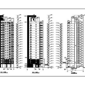 某地18层框架结构住宅楼建筑设计施工图