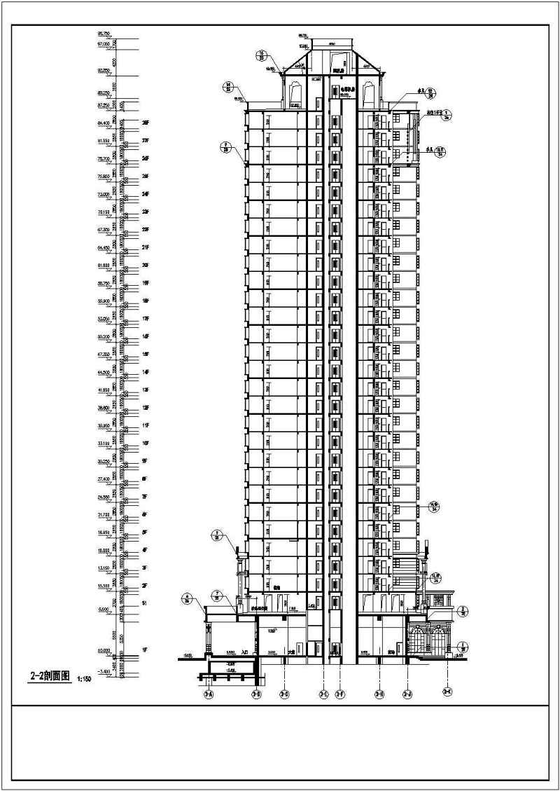 某高层商住<a href=https://www.yitu.cn/su/8159.html target=_blank class=infotextkey>楼</a><a href=https://www.yitu.cn/su/7590.html target=_blank class=infotextkey>设计</a>cad全套建筑施工图