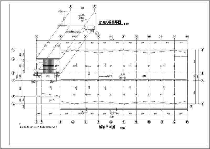 5层宿舍楼建筑设计平立剖面cad施工图纸