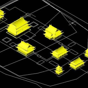寺庙群体三维模型