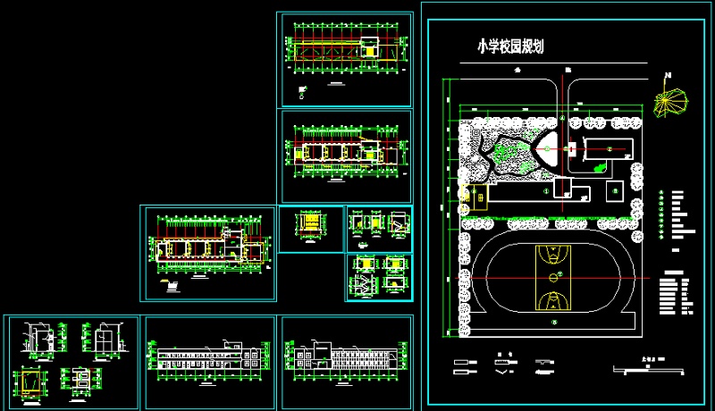 某小学教学<a href=https://www.yitu.cn/su/8159.html target=_blank class=infotextkey>楼</a>CAD建筑全套施工图