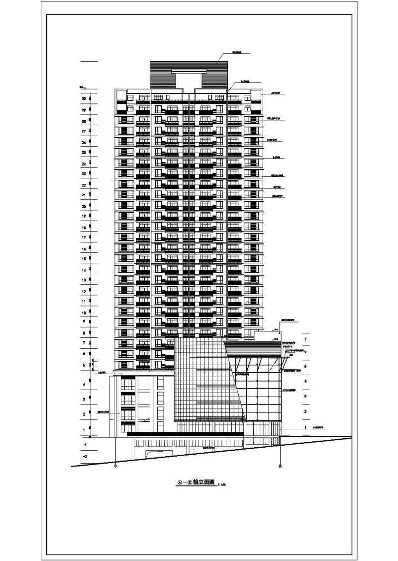 某<a href=https://www.yitu.cn/su/7872.html target=_blank class=infotextkey>地</a>区32层高层商住<a href=https://www.yitu.cn/su/8159.html target=_blank class=infotextkey>楼</a>建筑<a href=https://www.yitu.cn/su/7590.html target=_blank class=infotextkey>设计</a>施工图