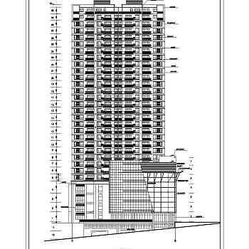 某地区32层高层商住楼建筑设计施工图