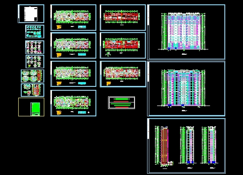 高层住宅<a href=https://www.yitu.cn/su/8159.html target=_blank class=infotextkey>楼</a>建筑施工图