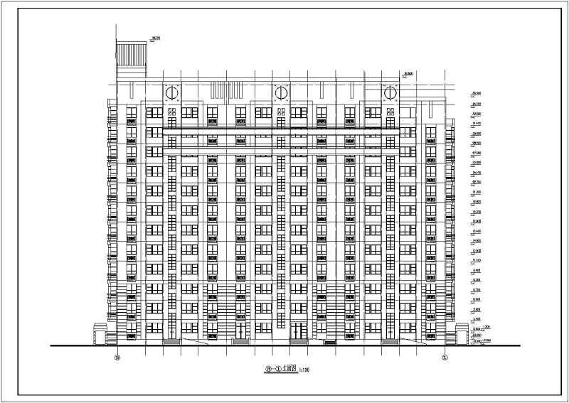 13层高层商住<a href=https://www.yitu.cn/su/8159.html target=_blank class=infotextkey>楼</a>建筑图