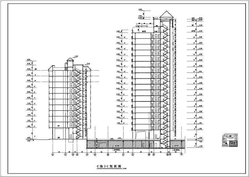 南方某高层住宅<a href=https://www.yitu.cn/su/7987.html target=_blank class=infotextkey>小区</a>建筑施工图