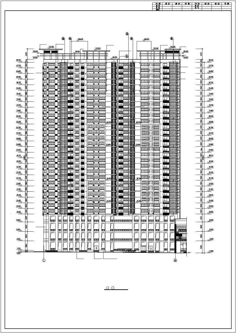 某<a href=https://www.yitu.cn/su/7987.html target=_blank class=infotextkey>小区</a>高层住宅部分建筑<a href=https://www.yitu.cn/su/7590.html target=_blank class=infotextkey>设计</a>施工图