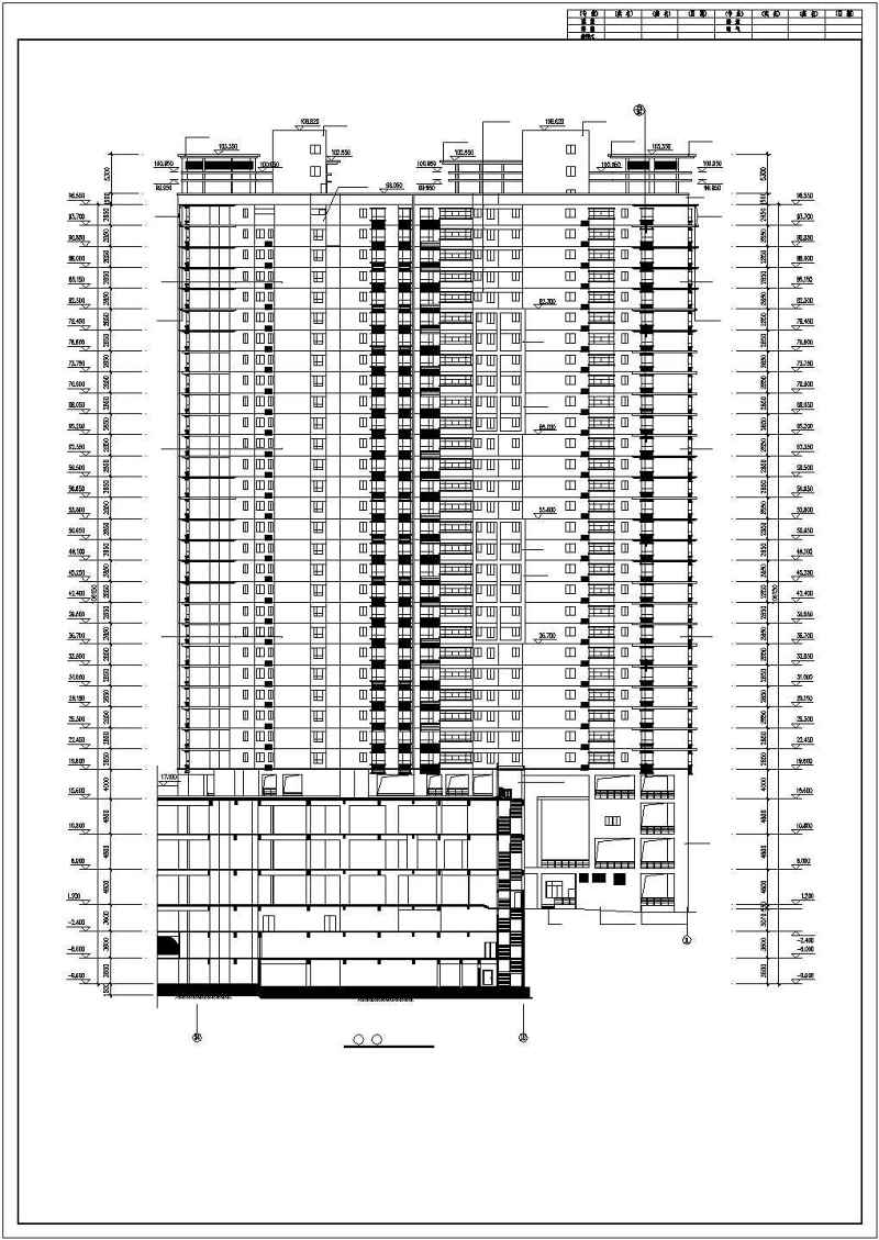 某<a href=https://www.yitu.cn/su/7987.html target=_blank class=infotextkey>小区</a>高层住宅部分建筑<a href=https://www.yitu.cn/su/7590.html target=_blank class=infotextkey>设计</a>施工图