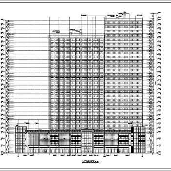 某地29层框架剪力墙结构体系高层办公楼建筑设计施工图纸