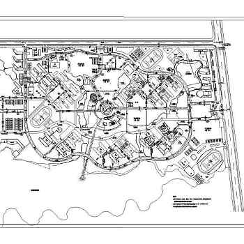 某大学建筑规划设计总平面图