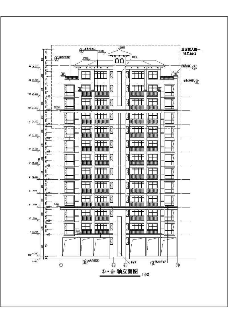 全套经典高层建筑cad施工图