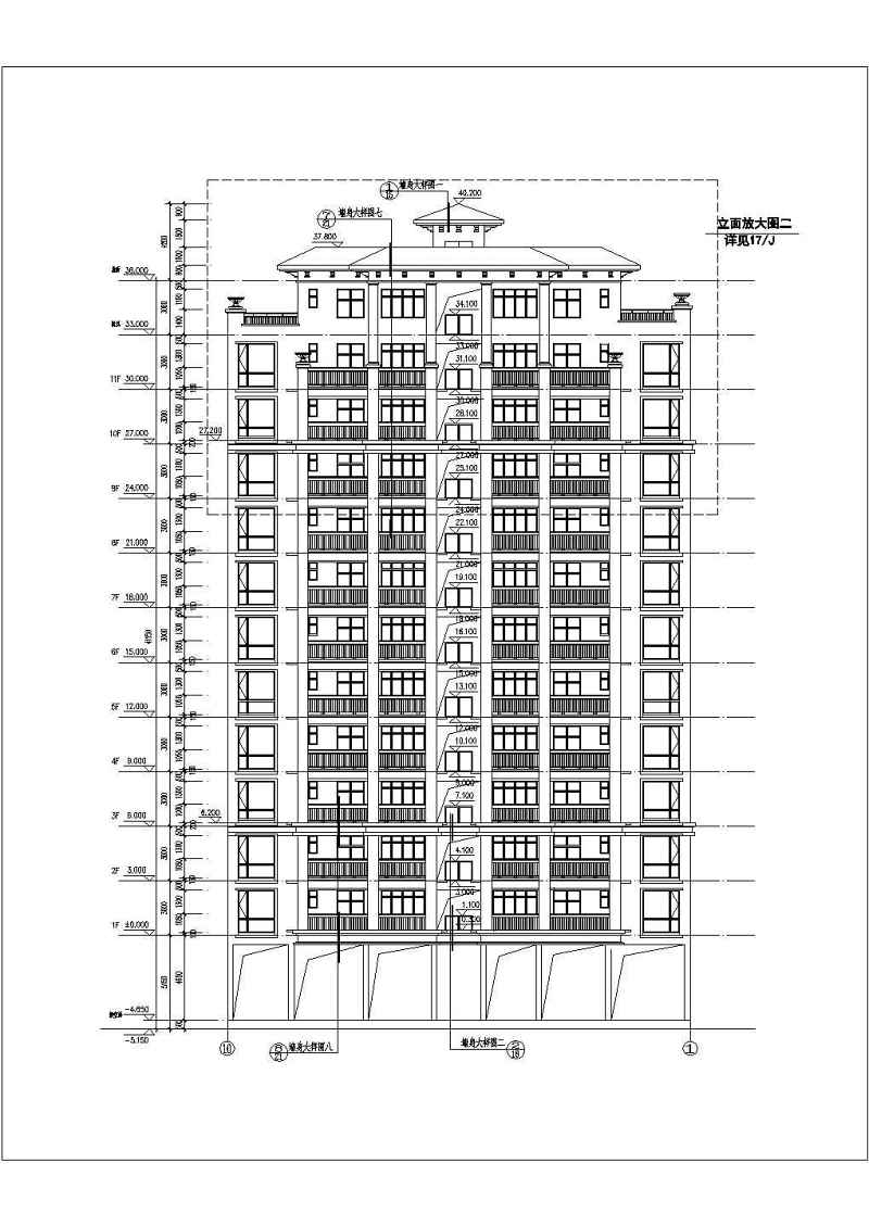 全套经典高层建筑cad施工图