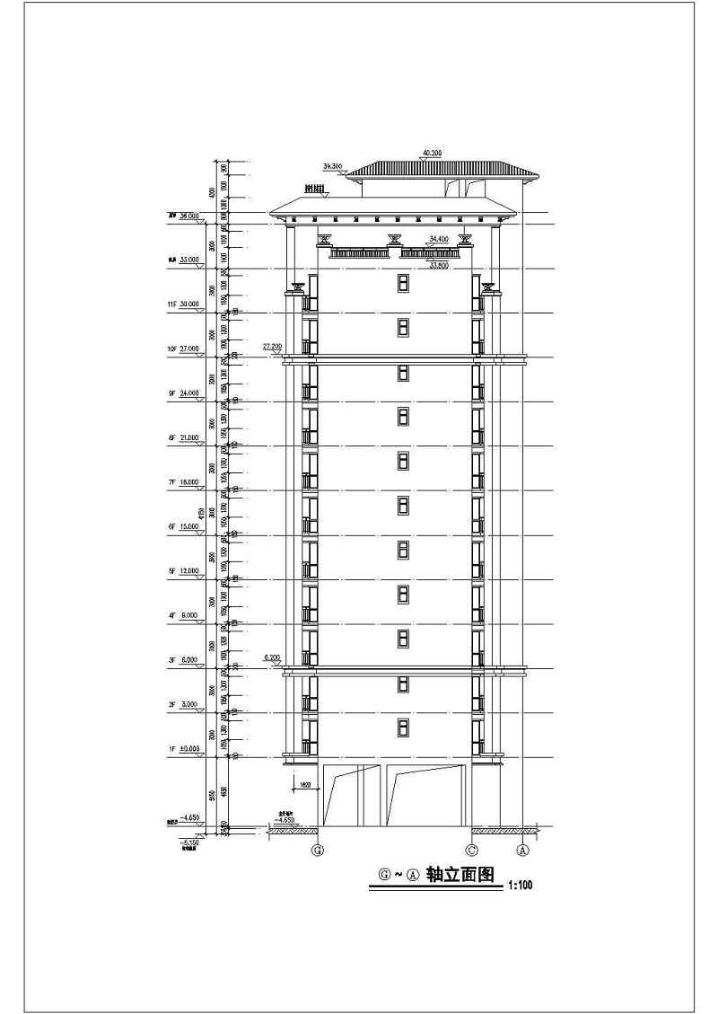 全套经典高层建筑cad施工图