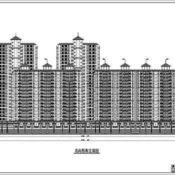 某城市高层沿街商住楼建筑设计方案图