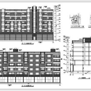 某地6层框架结构住宅楼建筑设计方案图