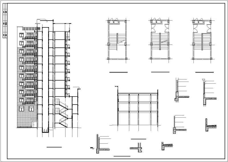 小高层商住<a href=https://www.yitu.cn/su/8159.html target=_blank class=infotextkey>楼</a>cad施工图