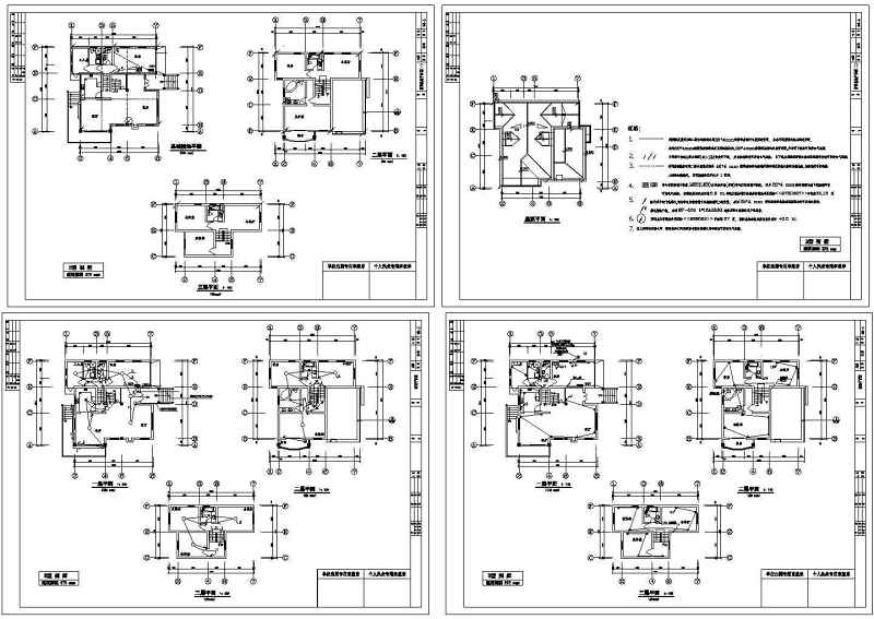 三层独立别墅施工图(含建筑、结构、给排<a href=https://www.yitu.cn/su/5628.html target=_blank class=infotextkey>水</a>、电气）