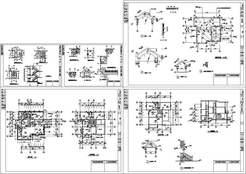 三层独立别墅施工图(含建筑、结构、给排<a href=https://www.yitu.cn/su/5628.html target=_blank class=infotextkey>水</a>、电气）