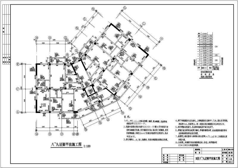 某框剪小高层住宅<a href=https://www.yitu.cn/su/8159.html target=_blank class=infotextkey>楼</a>结构<a href=https://www.yitu.cn/su/7590.html target=_blank class=infotextkey>设计</a>施工图