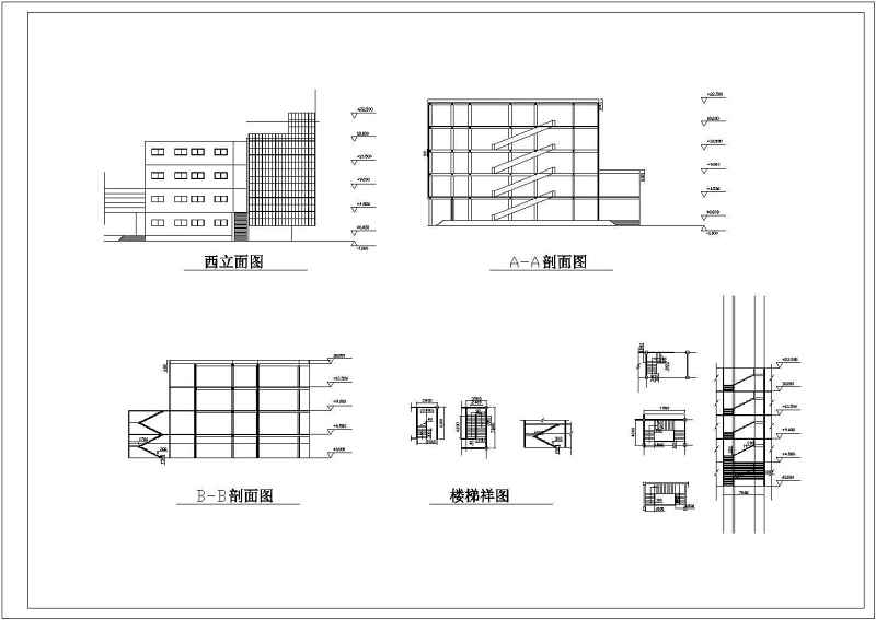 <a href=https://www.yitu.cn/su/7637.html target=_blank class=infotextkey>框架</a>结构五层展览馆建筑施工图