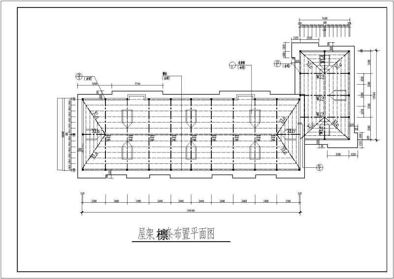 某屋顶平改坡轻<a href=https://www.yitu.cn/su/8096.html target=_blank class=infotextkey>钢结构</a><a href=https://www.yitu.cn/su/7590.html target=_blank class=infotextkey>设计</a>施工<a href=https://www.yitu.cn/su/7937.html target=_blank class=infotextkey>图纸</a>