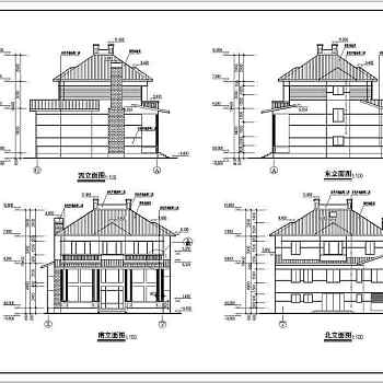 某地二层砖混结构独立别墅建筑施工图