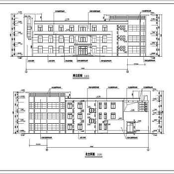 三层框架结构会所全套建筑施工图