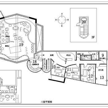 某地餐厅装修改造cad设计方案