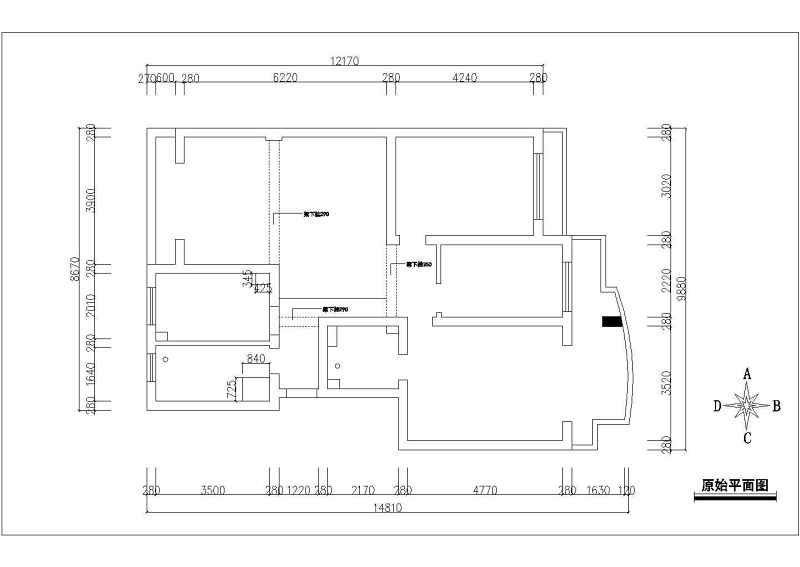 某三室两厅住宅部分装修<a href=https://www.yitu.cn/su/7590.html target=_blank class=infotextkey>设计</a>施工<a href=https://www.yitu.cn/su/7937.html target=_blank class=infotextkey>图纸</a>