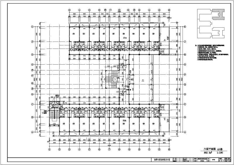 某<a href=https://www.yitu.cn/su/7872.html target=_blank class=infotextkey>地</a>6层混凝土<a href=https://www.yitu.cn/su/7637.html target=_blank class=infotextkey>框架</a>结构<a href=https://www.yitu.cn/su/7460.html target=_blank class=infotextkey>宿舍</a><a href=https://www.yitu.cn/su/8159.html target=_blank class=infotextkey>楼</a>建筑施工图