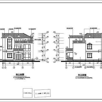 某地3层砌体结构独栋别墅建筑专业施工图设计