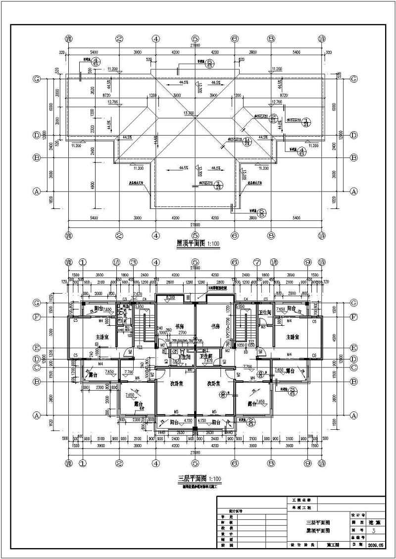 某<a href=https://www.yitu.cn/su/7872.html target=_blank class=infotextkey>地</a>区3层<a href=https://www.yitu.cn/su/7637.html target=_blank class=infotextkey>框架</a>结构别墅建筑施工图