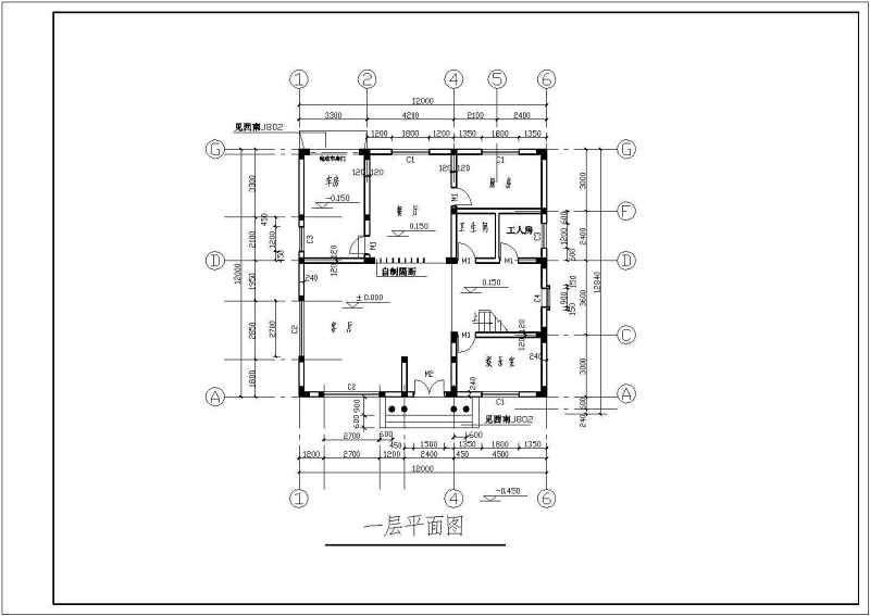 某三层砖混结构别墅全套建筑结构施工图