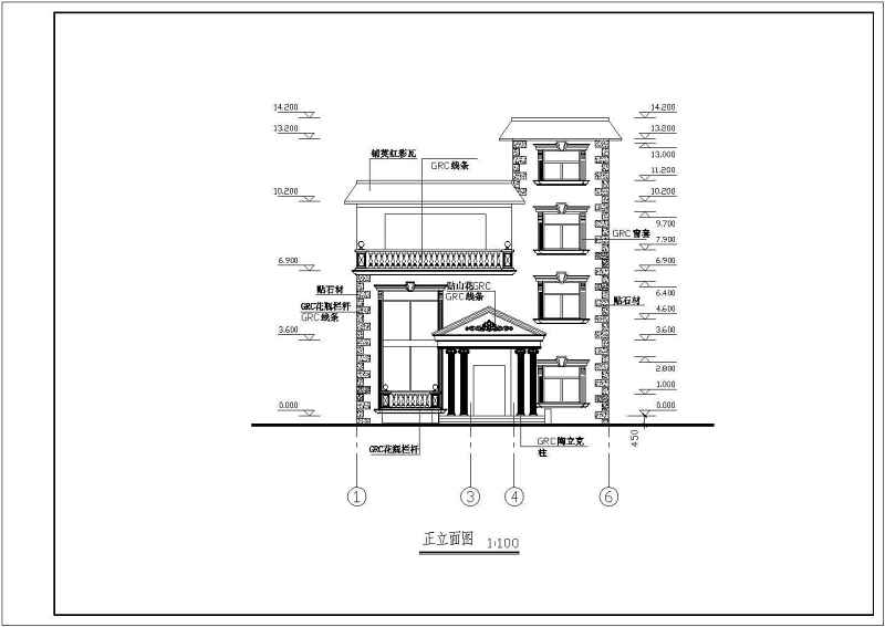 某三层砖混结构别墅全套建筑结构施工图