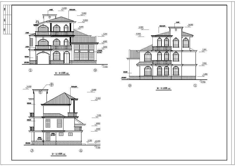 某二层<a href=https://www.yitu.cn/su/8193.html target=_blank class=infotextkey>小别墅</a>建筑、结构<a href=https://www.yitu.cn/su/7590.html target=_blank class=infotextkey>设计</a>施工图