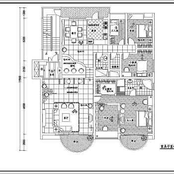 某大户型三室两厅装修设计施工图