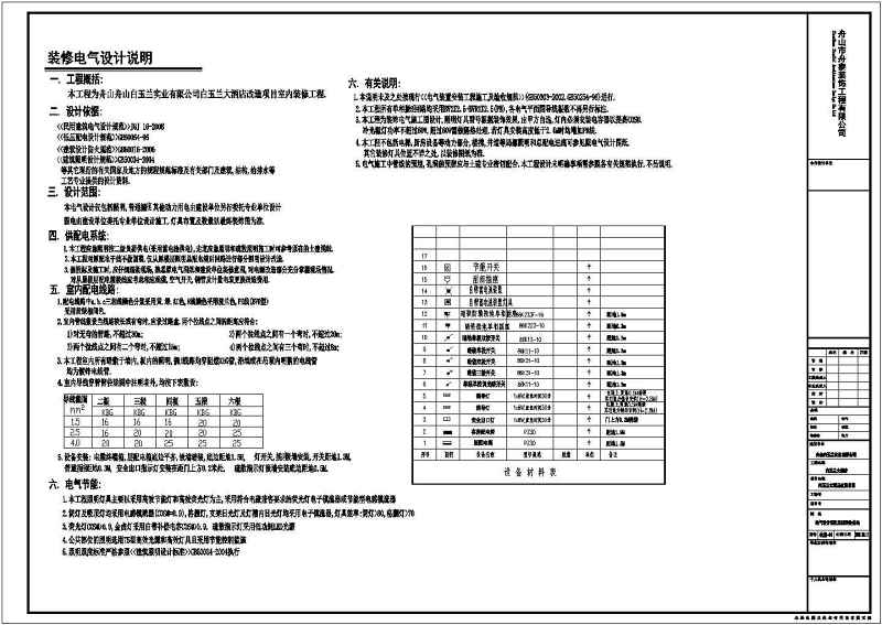 某六层<a href=https://www.yitu.cn/su/7829.html target=_blank class=infotextkey>酒店</a>装修电气<a href=https://www.yitu.cn/su/7590.html target=_blank class=infotextkey>设计</a>施工图（强电）